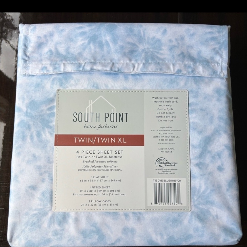 South Point Home Fashions Blue Twin/Twin XL Mattress Cover - Picture 8 of 8